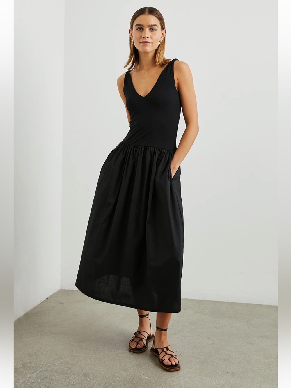 Rails Franca Dress V-Neck Sleeveless Dress